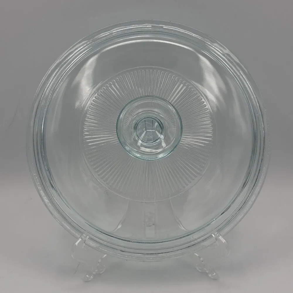 Vintage Pyrex 65C Blue Tinted Clear Glass Replacement Lid 7.625” Round 1.5 Qt